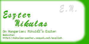 eszter mikulas business card